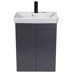 Фото Тумба з умивальником Simple Graphite-55-U