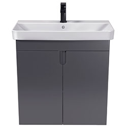 Фото Тумба з умивальником Simple Graphite-70-U