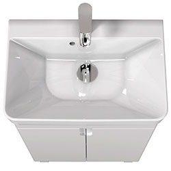 Фото Тумба з умивальником Simple White-55-U