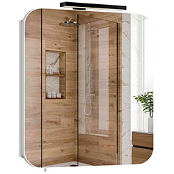 Фото Шафа настінна Сорренто Black ЗШ-60х71 зі світильником