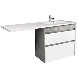 Фото Тумба з умивальником Polo Loft-80-U (Adam 140 R)