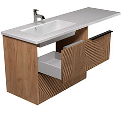 Фото Тумба з умивальником Cubic-80-A (Adam 140 L)
