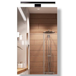 Фото Дзеркальна галерея Runa Black ЗШ-41х72 зі світильником