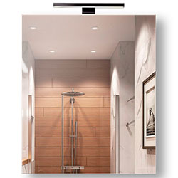 Фото Дзеркальна галерея Runa Black ЗШ-54х72 зі світильником