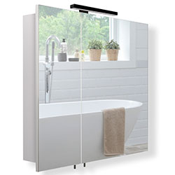 Фото Дзеркальна галерея Runa Black ЗШ-80х72 зі світильником