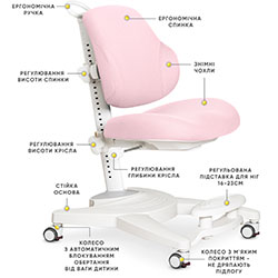 Фото Дитяче кріслo Gravity Pink (Y-612 KP)
