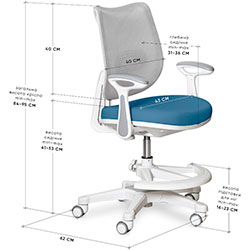 Фото Дитяче крісло Y-312 Dark Blue (Y-312 DBG)