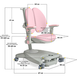 Фото Дитяче крісло Supra Duo Plus Pink (Y-116 KP)