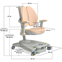 Фото Дитяче крісло Supra Duo Plus Peach (Y-116 PG)