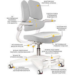 Фото Дитяче крісло Trident Grey (Y-617 G)