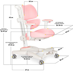 Фото Дитяче кріслo Space Air Pink (Y-609 KP)