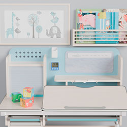 Фото Дитячий стіл Winnipeg Multicolor Plus MG Blue (BD-630 MG + BL з тумбою)