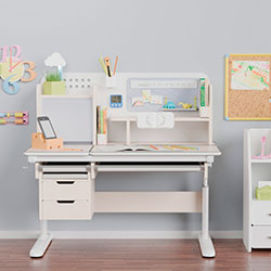 Фото Дитячий стіл Winnipeg Multicolor Plus MG Grey (BD-630 MG з тумбою)