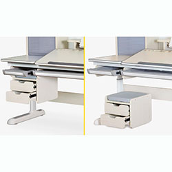 Фото Дитячий стіл Winnipeg Multicolor Plus MG Grey (BD-630 MG з тумбою)