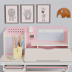 Фото Дитячий стіл Winnipeg Multicolor Plus MG Pink (BD-630 MG + PN з тумбою)