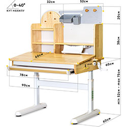 Фото Дитячий стіл Timberdesk S (BD-685 Wood S)