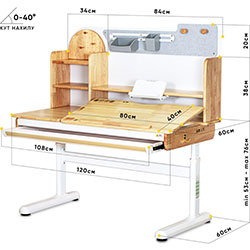 Фото Дитячий стіл Timberdesk L (BD-690 Wood L)