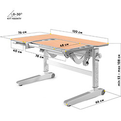 Фото Дитячий стіл Kingwood Multicolor MG (BD-820 MG/MC)