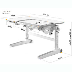 Фото Дитячий стіл Kingwood Multicolor TG (BD-820 TG/MC)