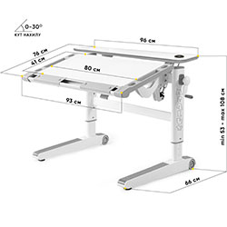 Фото Дитячий стіл Ergowood M Multicolor W Energy (BD-800 W/MC Energy)