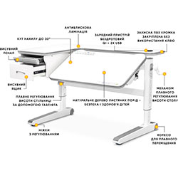 Фото Дитячий стіл Woodville Multicolor W Energy (BD-850 W/MC Energy)