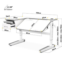 Фото Дитячий стіл Woodville Multicolor W Energy (BD-850 W/MC Energy)