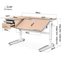 Фото Дитячий стіл Woodville Multicolor MG Energy (BD-850 MG/MC Energy)