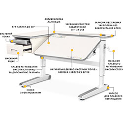 Фото Дитячий стіл Woodville Multicolor TG Energy (BD-850 TG/MC Energy)