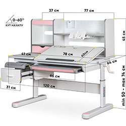 Фото Дитячий стіл Florida Multicolor PN (Evo-52 WG + PN Multicolor)