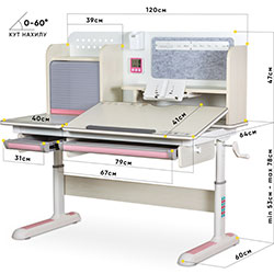 Фото Дитячий стіл Winnipeg Multicolor MG + PN (BD-630 MG + PN Multicolor)