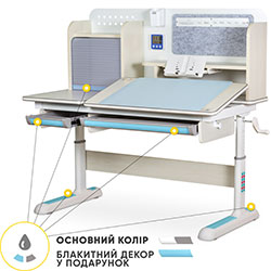 Фото Дитячий стіл Winnipeg Multicolor MG + BL (BD-630 MG + BL Multicolor)
