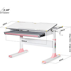 Фото Дитячий стіл Edmonton Multicolor PN Lite (BD-610 W/MC + PN Lite)