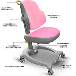 Фото Крісло дитяче ErgoKids GT Y-402 Ortopedic Pink