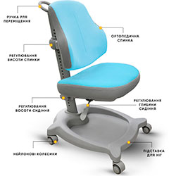 Фото Крісло дитяче ErgoKids GT Y-402 Ortopedic Blue
