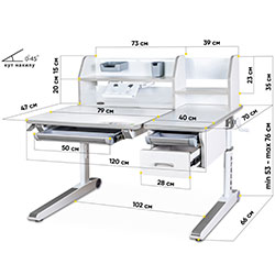 Фото Дитячий стіл Sherwood W/G Energy (BD-830 W/G Energy)