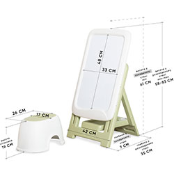 Фото Мольберт для малювання зі стільчиком Flint (KD-G011 Green)