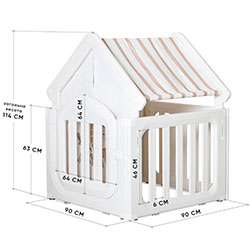 Фото Манеж-будиночок для дітей Lulu House (KD-C029 White)