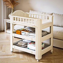 Фото Столик сповивальний Betty з матрацом (KD-E052 Grey / White + mattres)