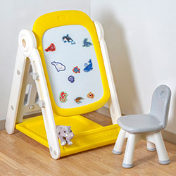 Фото Мольберт для малювання зі стільчиком Felix (KD-G012 Yellow)