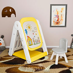 Фото Мольберт для малювання зі стільчиком Felix (KD-G012 Yellow)