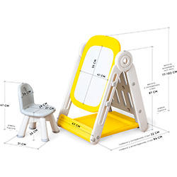 Фото Мольберт для малювання зі стільчиком Felix (KD-G012 Yellow)