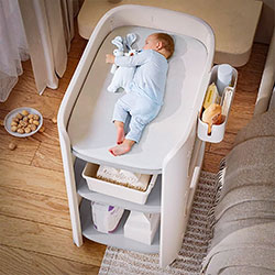 Фото Столик сповивальний Dora з матрацом (KD-E062 Grey / White + mattress)