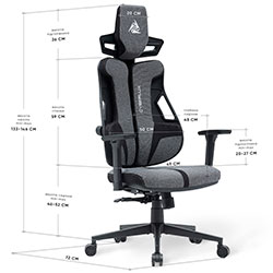 Фото Геймерське крісло Cyberlux V8 Fabric Grey (GM-V8 FG)