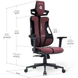 Фото Геймерське крісло Cyberlux V8 Fabric Red (GM-V8 FR)