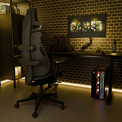 Фото Геймерське крісло Cyberlux V10 Fabric Black (GM-V10 FB)