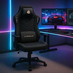 Фото Геймерське крісло Cyberlux Poseidon Black (GM-415 B)