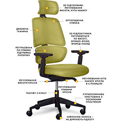 Фото Крісло Leo Air Plus Green (Y-546 KZ)