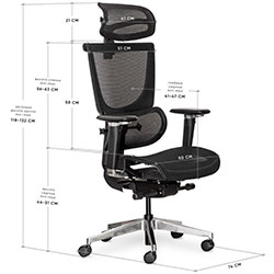 Фото Крісло S8 Air Black (HF-S8P M/B)