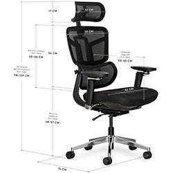 Фото Крісло S4 Air Fabric Black (HF-S4 F/B)