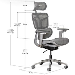 Фото Крісло S4 Air Grey (HF-S4 M/G)